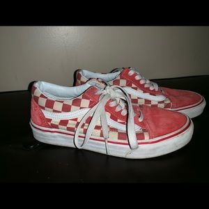 Unisex Red Checkered Vans